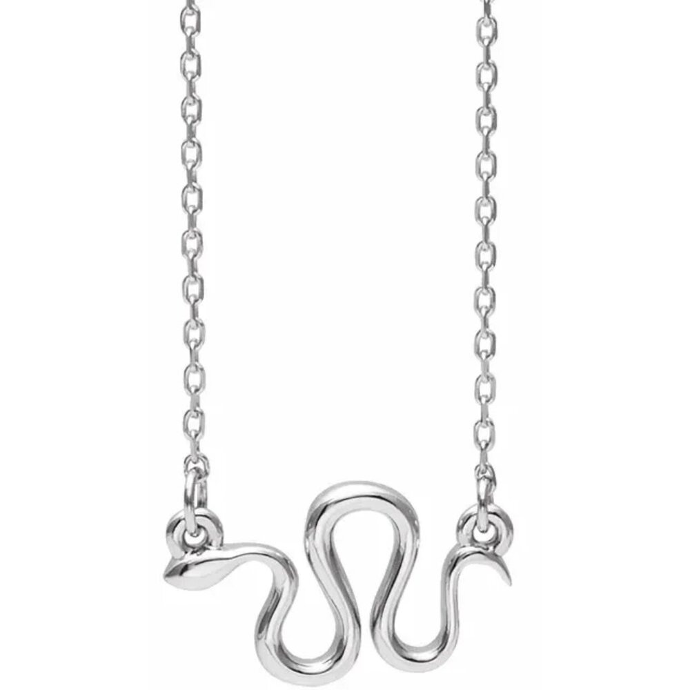 Sterling Silver Snake Necklace 16-18"